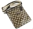 Coach Alex Coated Op Art Signature Crossbody Messenger Bag Swingpack Khaki