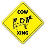 COW CROSSING -Sign- xing signs jersey cattle farm print