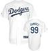 Manny Ramirez Jersey: Youth 2010 Majestic Home White Replica #99 Los Angeles Dodgers Jersey - Large (14-16)