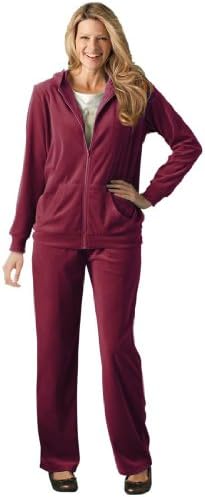 Women's Plus Size Hoodie and pants set in soft, colorful velour