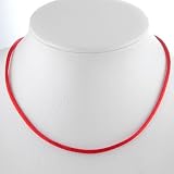 16" Red Satin Choker Necklace with 2" extender,#8860
