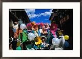 Children in Costume on Village Patron Saint's Day, Raquira, Boyaca, Colombia Framed Photographic Poster Print by Krzysztof Dydynski, 29x21