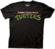 TMNT Teenage Mutant Ninja Turtles Distressed Logo Men's Black Tee