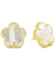 Jardin Pierced Large 5 Clover Earrings