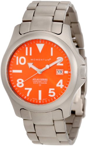 Momentum Men's 1M-SP00O0 Atlas Orange Dial Titanium Bracelet Watch