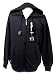 Hoodie Buddie Zip Up Jacket Built-In MP3 Headphone Buds Zipper Sweatshirt Black