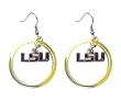 LSU Tigers Hoop Logo Earring Set Ncaa Charm