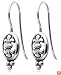 Sterling Silver Celtic Design Fleur-de-lis Dangle Earrings