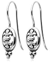 Sterling Silver Celtic Design Fleur-de-lis Dangle Earrings