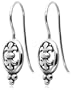 Sterling Silver Celtic Design Fleur-de-Lis Dangle Earrings