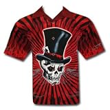 Mad Hatter Skull Biker Shirt, Dragonfly