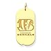 14K Cincinnati Bengals Large Dog Tag w/Initial & Name