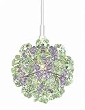 Schonbek GD0404FL Silver / Fire Opal Strass Geometrix--Geode Crystal Single Light Down Lighting Small Mini Pendant from the Geometrix--Geode Collection