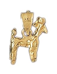 Dazzlers Solid 14k Gold 3D Affen Pinscher Dog Charm Pendant Available in three colors from jewelsberry (weights: 1.7 grams only)