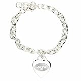 NFL New York Jets Heart-Charm Bracelet
