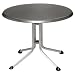 Kettler Gartentisch rund 100 cm, silber/eisengrau Aluminiumgestell silber, Kettalux-Plus-Platte grau