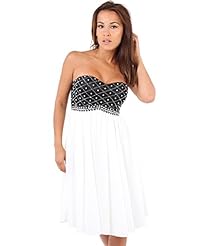 Sequined Beaded  Pleated Empire   Waistline Bandeau Neck Chiffon/Polyester/Satin Prom Dress/Midi Dress  With Pearls