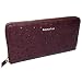  : Kena Kai Women's Italian Leather Ostrich Embossed Zippered Wallet - Brown