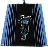 Open Fold Golfer Towel Blue