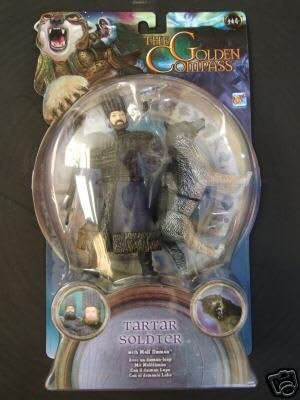 The Golden Compass 4 Inch Action Figure - Tartar Soldier Short Beard with Wolf Daemon by The Golden Compass