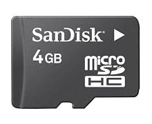 Sandisk 4GB MicroSDHC  Memory Card with SD Adapter (BULK Packaging)