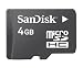 Sandisk 4GB MicroSDHC  Memory Card with SD Adapter (BULK Packaging)