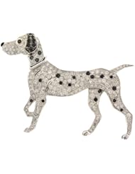 2.52 CT VS WHITE & BLACK DIAMOND DALMATIAN DOG BROOCH