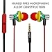 GOgroove AudiOHM iDX in-Ear Earbuds (Rasta) Noise Isolating Earphones with Mic, Tangle Free Cord, in-Line Controls for Music & Calls, Ergonomic Comfort Fit Headphones