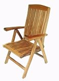 Ambientehome 62550 Klappstuhl Bali, Teak