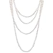 HinsonGayle Handpicked Ultra-Luster White Cultured Pearl Rope Necklace (82 Inches)