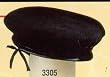 Beret Black Wool Sz 7.5 - Valor , Clothing Hats