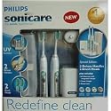 Philips Sonicare HX6952 Flexcare Special Edition Rechargeable Toothbrush System with 2 FlexCare Handles, 2 Brush Heads and 1 Travel Charger