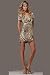 Gold Sequined Short Dresses by Jovani