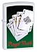 Zippo Lighter Royal Flush, White Matte