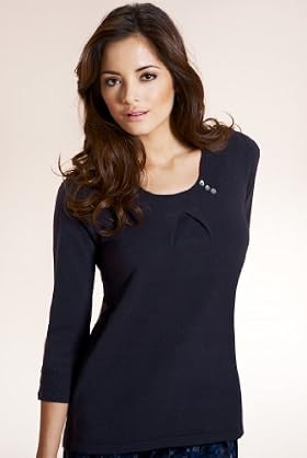 Per Una Assorted Button Pintuck Knitted Top