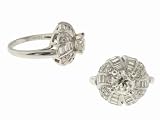 Platinum and Diamond Cluster Ring by Estate