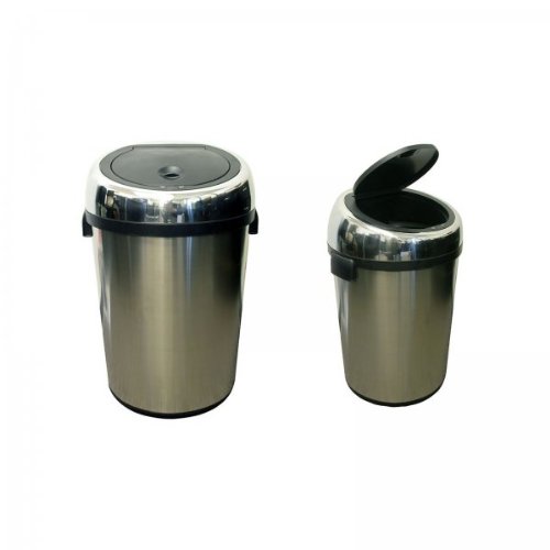 iTouchless Hands-Free Infrared Automatic Commercial Size Stainless Steel Trashcan, 18 Gallon (68 Liter)
