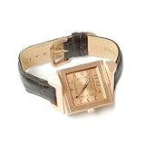 PIVOT duale Analoge Lederarmbanduhr, sich drehendes Ziffernblatt