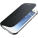 ULAK Flip Synthetic Leather Hard Case Cover Pouch Skin For Samsung Galaxy S3 III I9300 (Black Flip)
