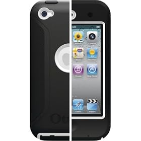 Otterbox Defender Series Case for iPod touch 4G (White Plastic/Black Silicone): MP3 Players &amp; Accessories