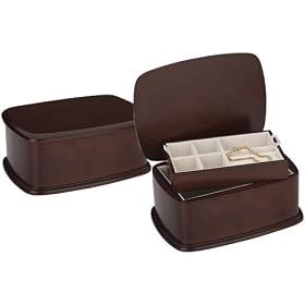 Reed and Barton Emily Light Walnut Jewelry Box