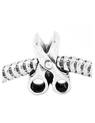 Sterling Silver Reflections Hair Stylist / Crafting Scissors European Bead