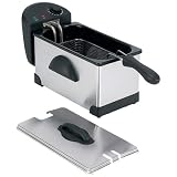 Maxam 3qt Electric Deep Fryer Stainless Steel Housing Stainless Steel Cover Grease Filter