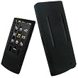 igadgitz Silikon H�lle Schutzh�lle Etui Case Tasche in Schwarz f�r MP3-Players Sony Walkman NWZ-A844/A845/A846/A847 + Display Schutzfolie