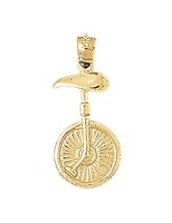 Dazzlers Solid 14k Gold Bicycle Charm Pendant Available in three colors from jewelsberry (weights: 1.6 grams only)