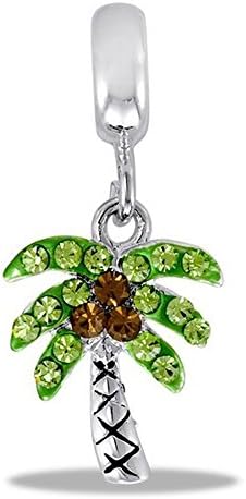 DaVinci CZ Palm Tree Dangle Charm