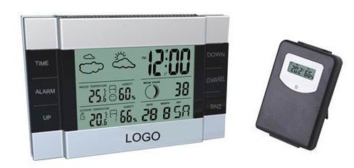 Wireless Weather Station Indoor/Outdoor Temperature Alarm Clock
