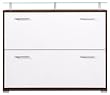 Germania 1265-04 Schuhschrank "Tim", 1 Glasablage, 2 breite Schuhkipper, Wenge-Nb. / wei�