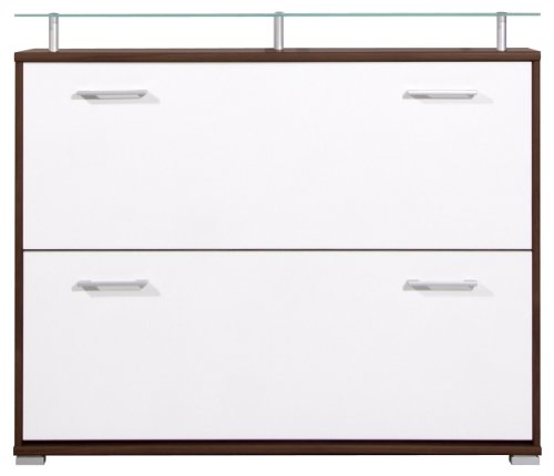 Germania 1265-04 Schuhschrank \"Tim\", 1 Glasablage, 2 breite Schuhkipper, Wenge Preisvergleich
