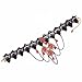 Yazilind Jewelry Design Black Lace Retro Metal Red Collar Necklace Wedding Party for Women